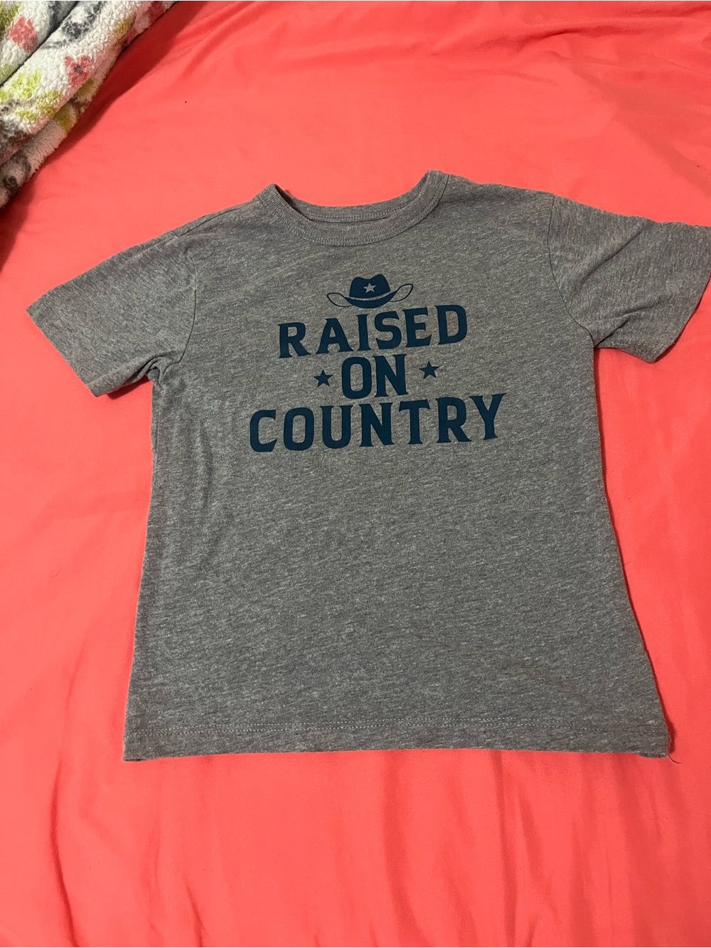 Kids Gray 'Raised on Country' Graphic Tee - Boys xsmall